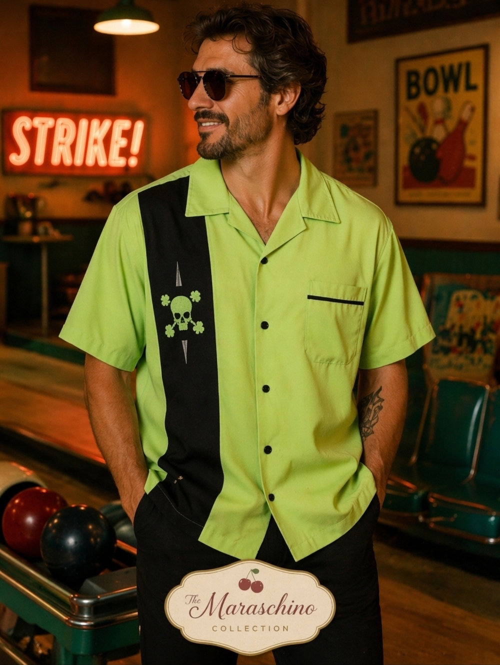 Be Retro Rockabilly Bowling Shirt | Size L